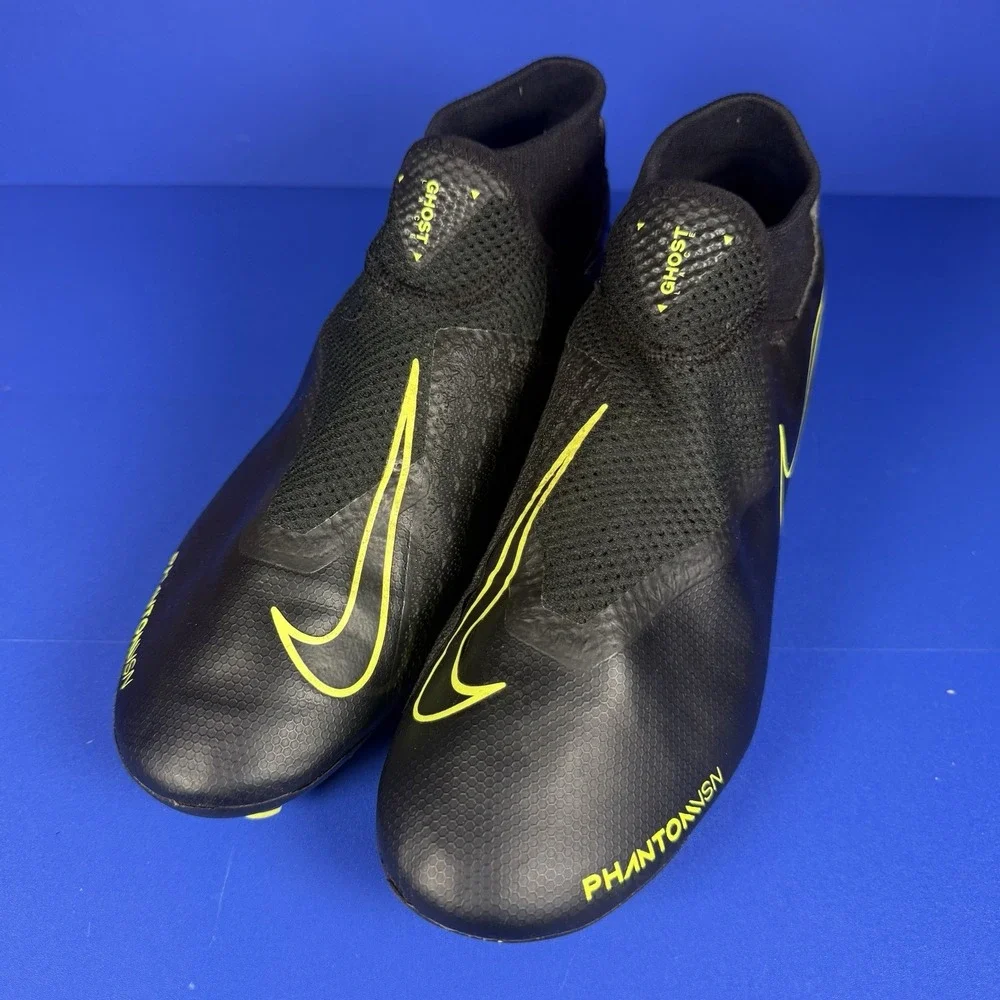 NIKE PHANTOM VISION VSN DF FG MG‎ SOCCER CLEATS BLACK AO3258-007 Men's 9.5